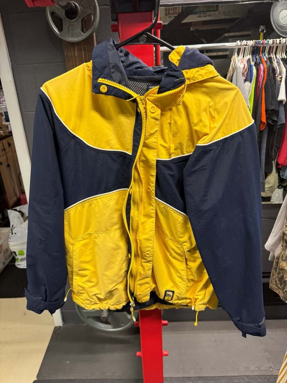 American Eagle Outfitters AE77 Performance Colorblock Hooded Windbreaker Jacket